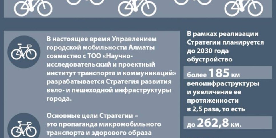 
                    В 2,5 раза вырастет протяженность велополос в Алматы
                
