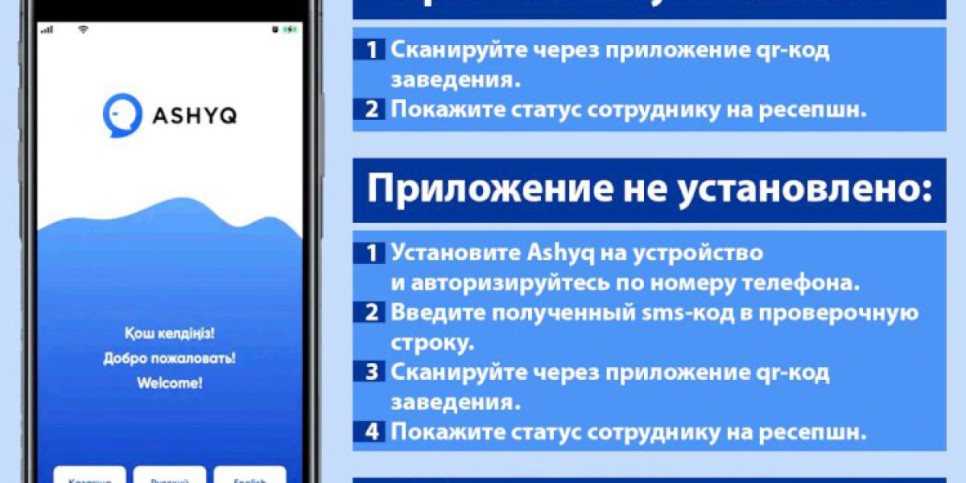 
                    Как использовать приложение Ashyq
                