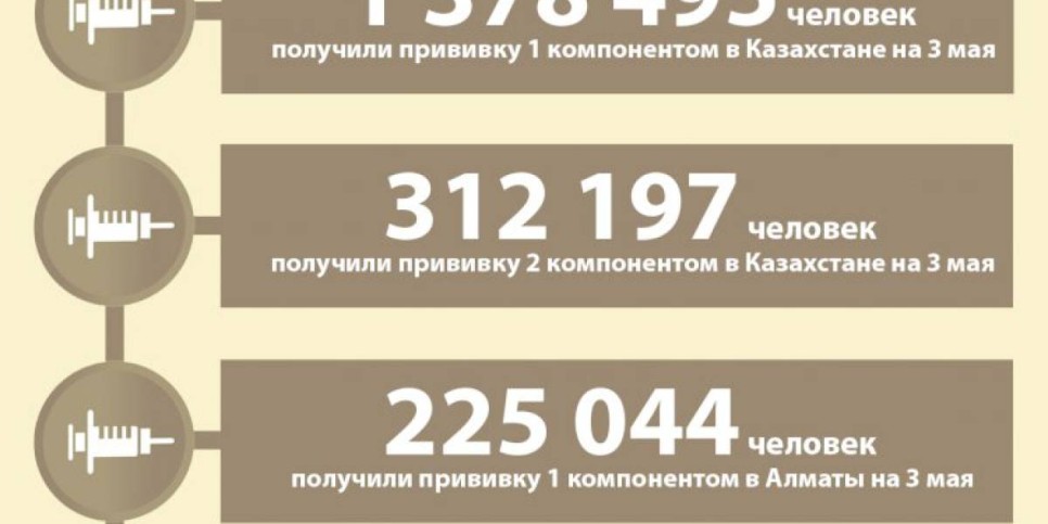 
                    В Алматы прививку от COVID-19 получили 225 044 человека
                