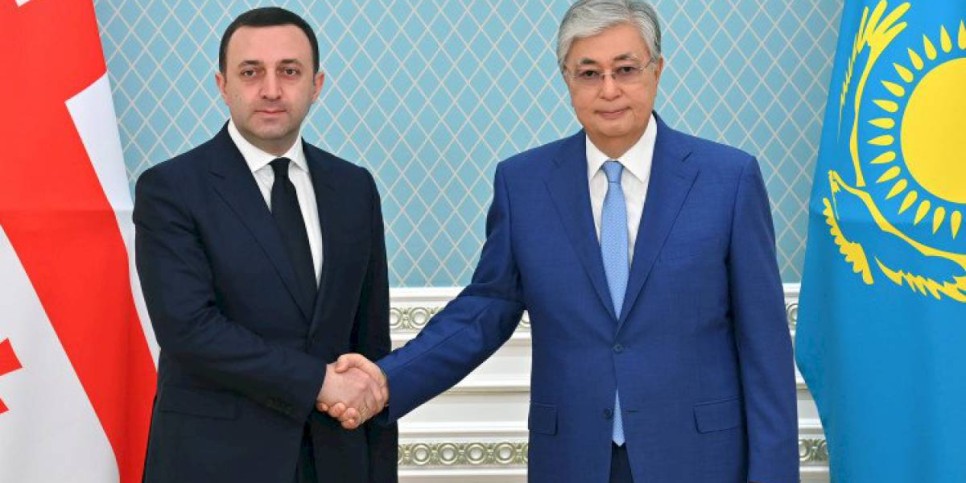 
                    Президент Казахстана принял Премьер-министра Грузии
                