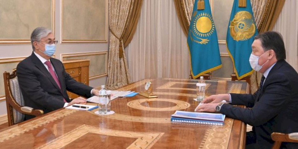 
                    Касым-Жомарт Токаев принял Аскара Мамина
                