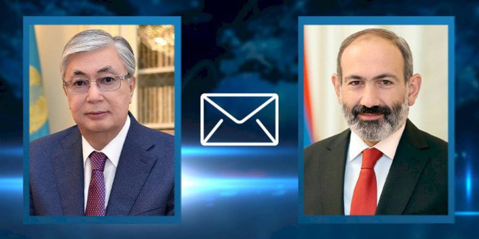 
                    Токаев поздравил Пашиняна с назначением на пост Премьер-министра Армении
                