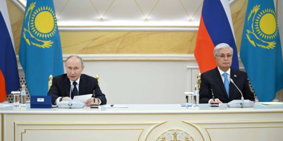 
                     Токаев и Путин выступили с совместным заявлением 
                