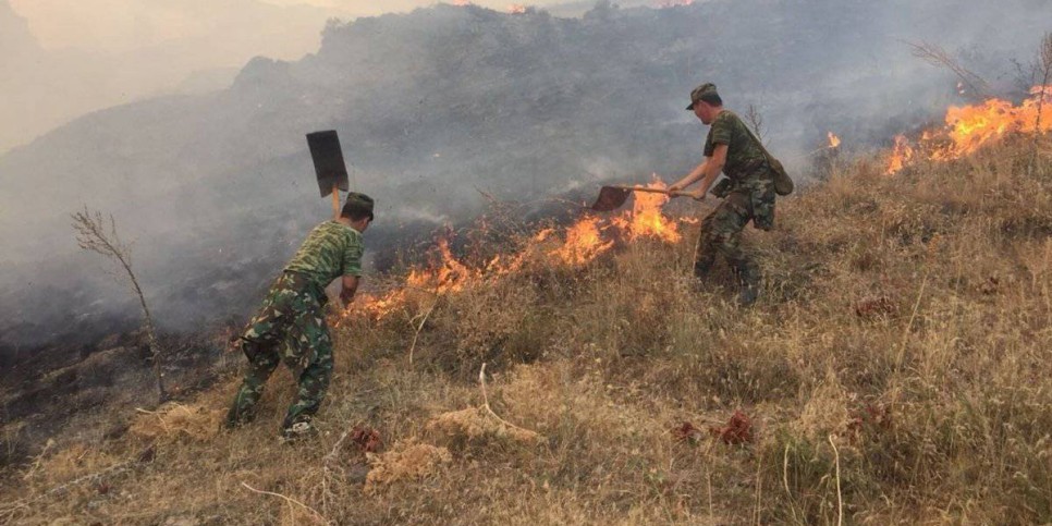 
                    Вторые сутки тушат пожар в Жамбылской области
                