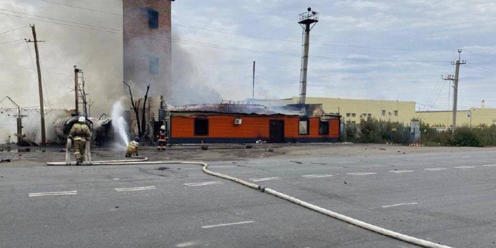 
                    Газовая заправка горит в Экибастузе
                