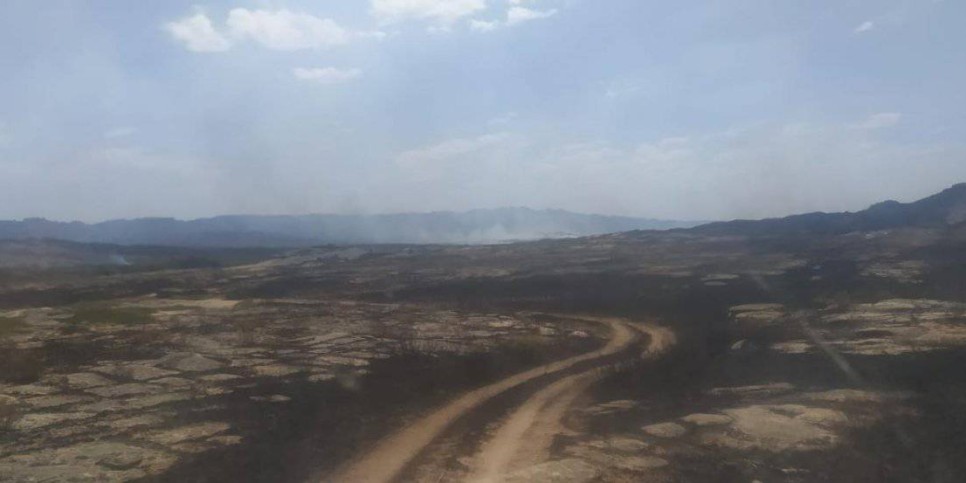 
                    Пожар в Шетском районе Карагандинской области: открытых очагов горения нет
                