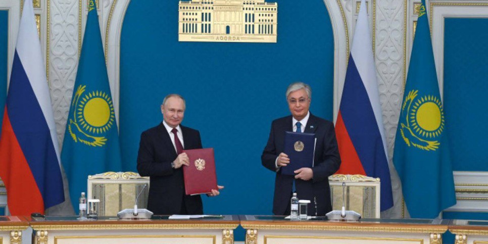 
                    Токаев и Путин выступили с совместным заявлением
                