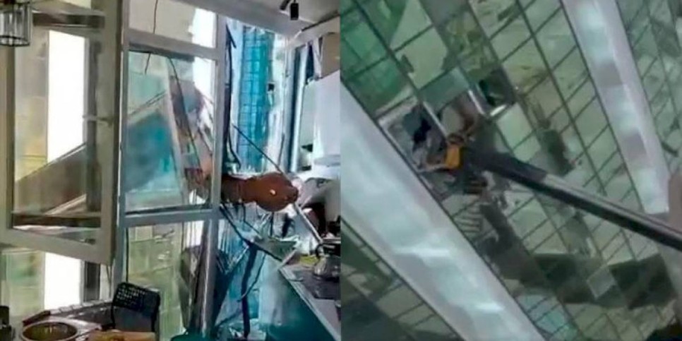 
                    Кран упал на жилой дом в Нур-Султане
                