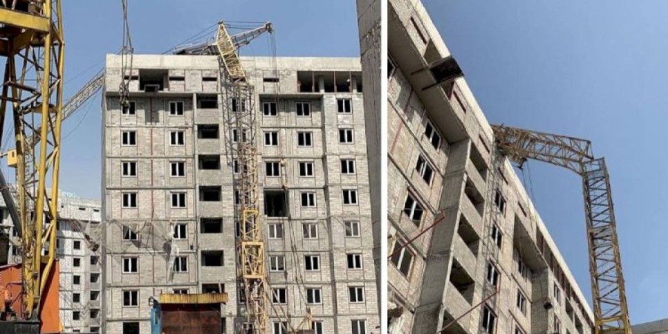 
                    В ДЧС Алматы рассказали подробности падения башенного крана
                