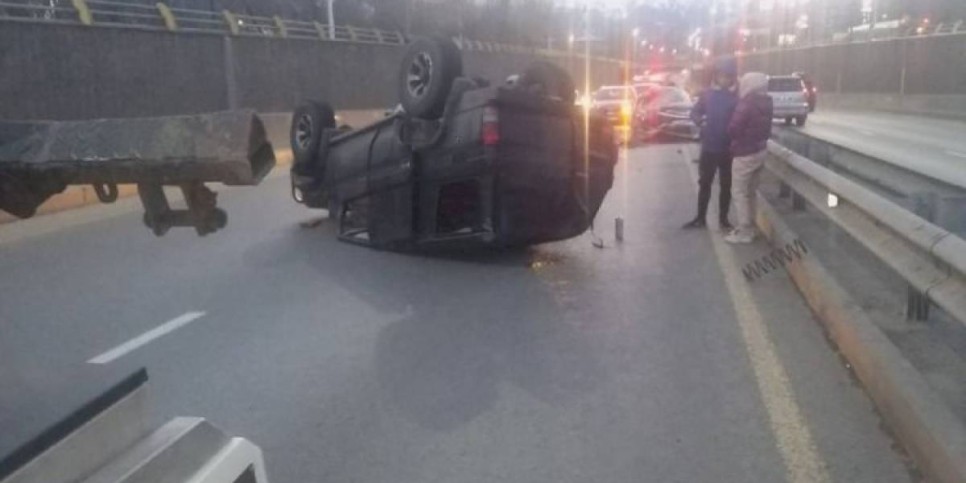 
                    Появилось видео первой в новом году крупной аварии в Алматы
                