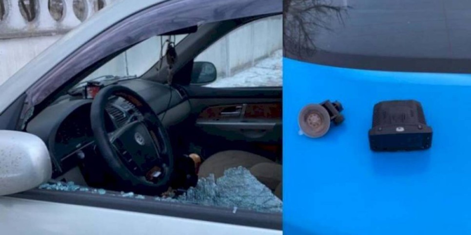 
                    Вор, пытавшийся украсть видеорегистратор, попал на видео
                