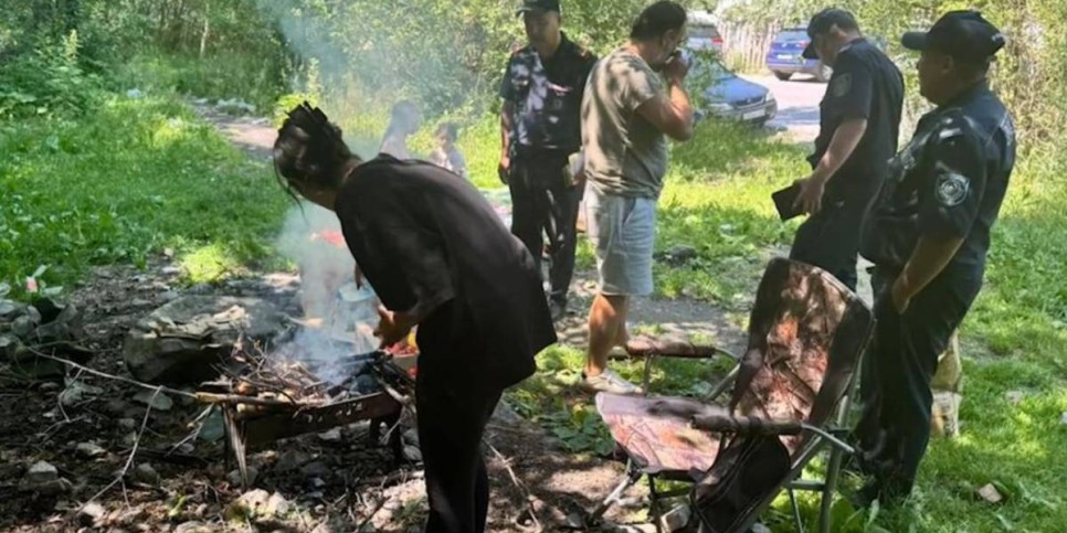 
                    Рейд провели полицейские в горах Алматы
                