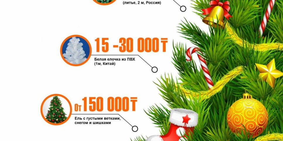 
                    Во сколько казахстанцам обойдется новогодняя елка
                