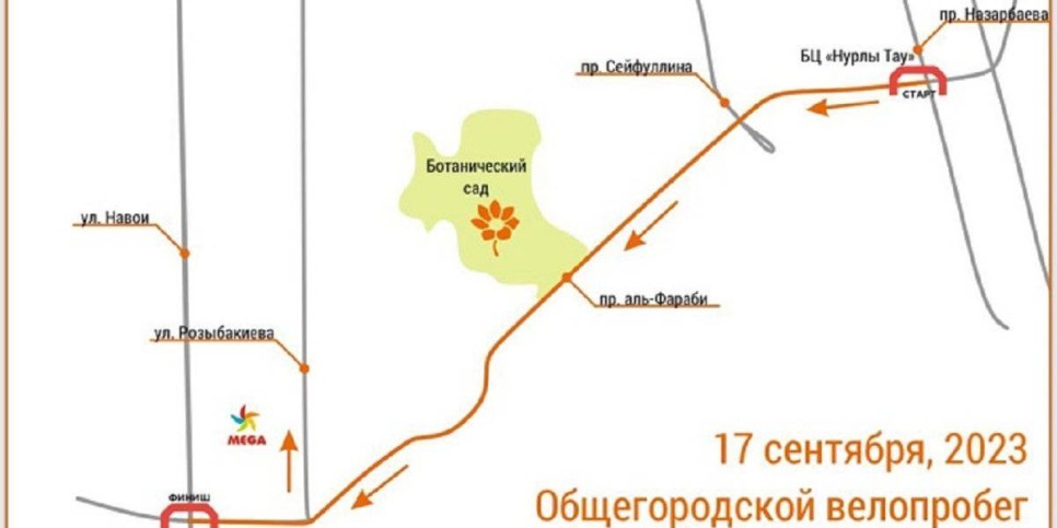 
                    В Алматы во время велопробега перекроют улицу
                