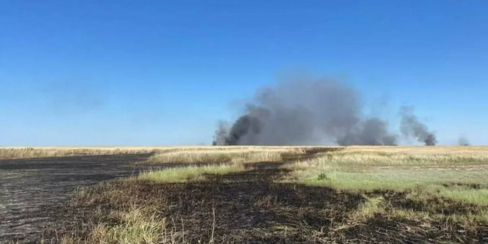 
                    В Коргалжынском заповеднике продолжают тушить возгорание камыша
                